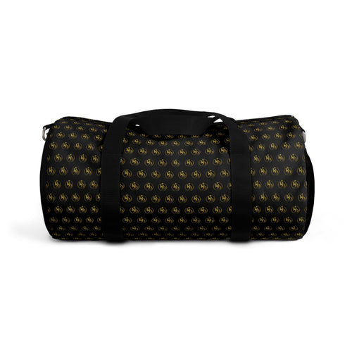 Black & Gold Fleur Duffel Bag – Elegant Travel Gym Bag