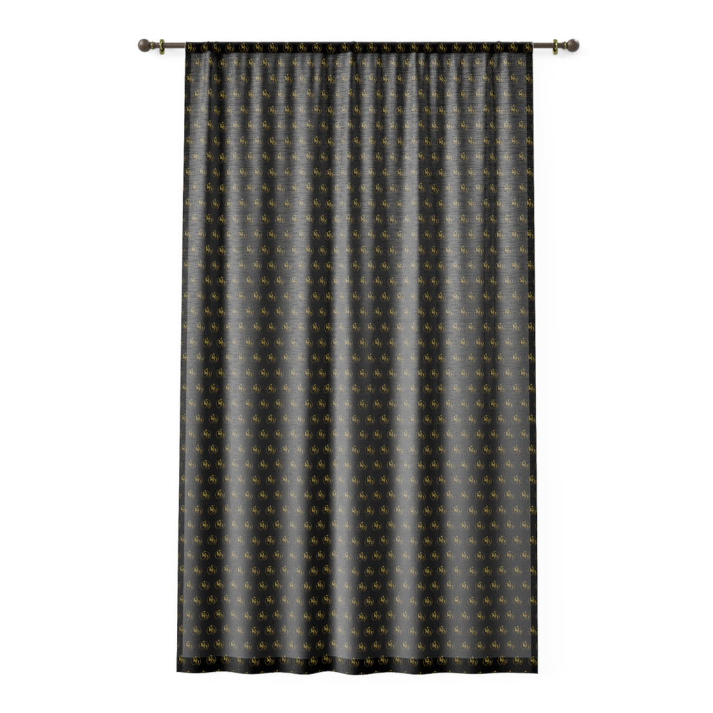 DBD Black Sheer Curtain