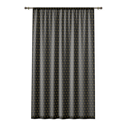 DBD Black Sheer Curtain