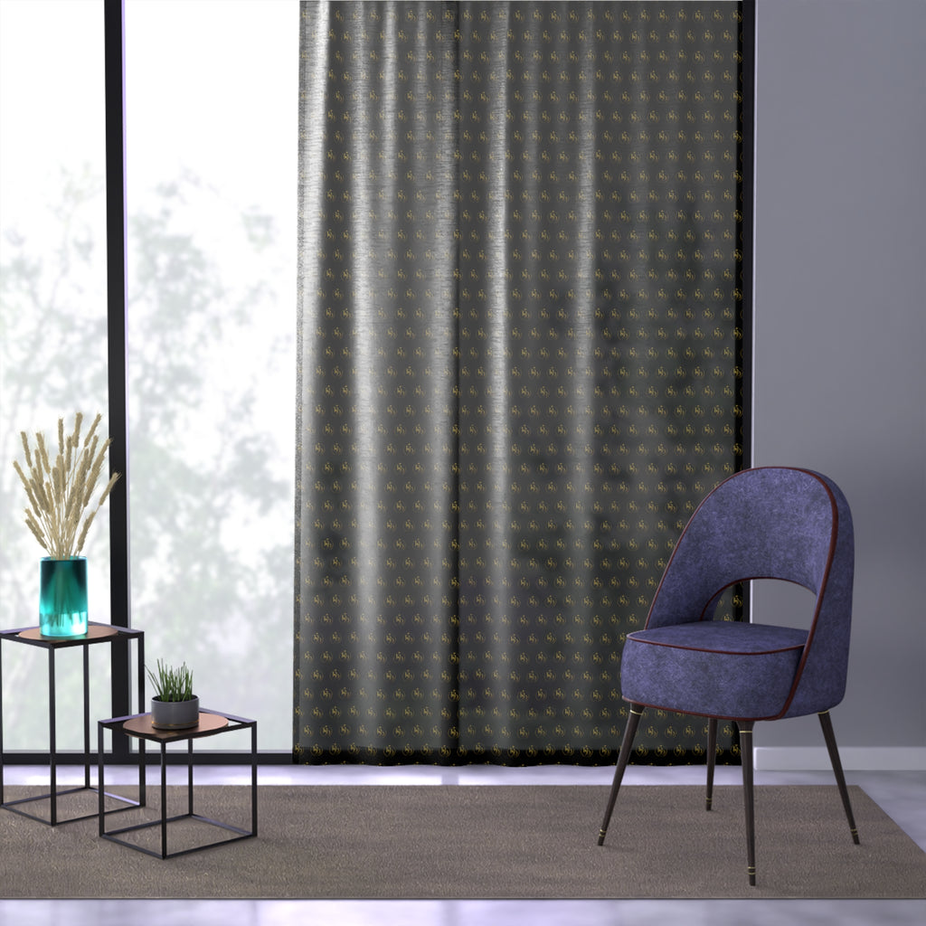 DBD Black Sheer Curtain