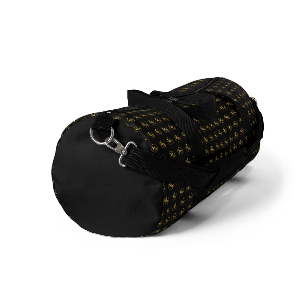 Black & Gold Fleur Duffel Bag – Elegant Travel Gym Bag
