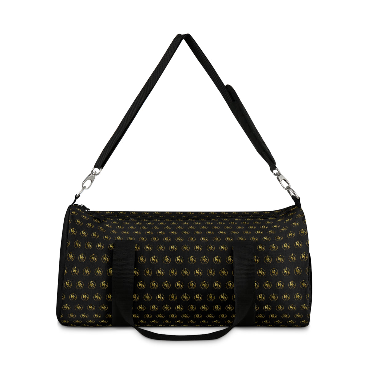 Black & Gold Fleur Duffel Bag – Elegant Travel Gym Bag