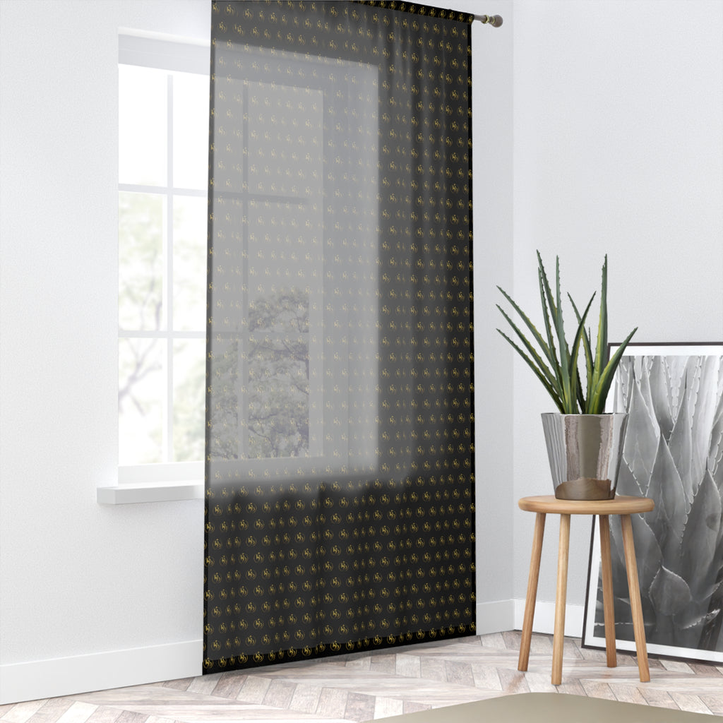 DBD Black Sheer Curtain