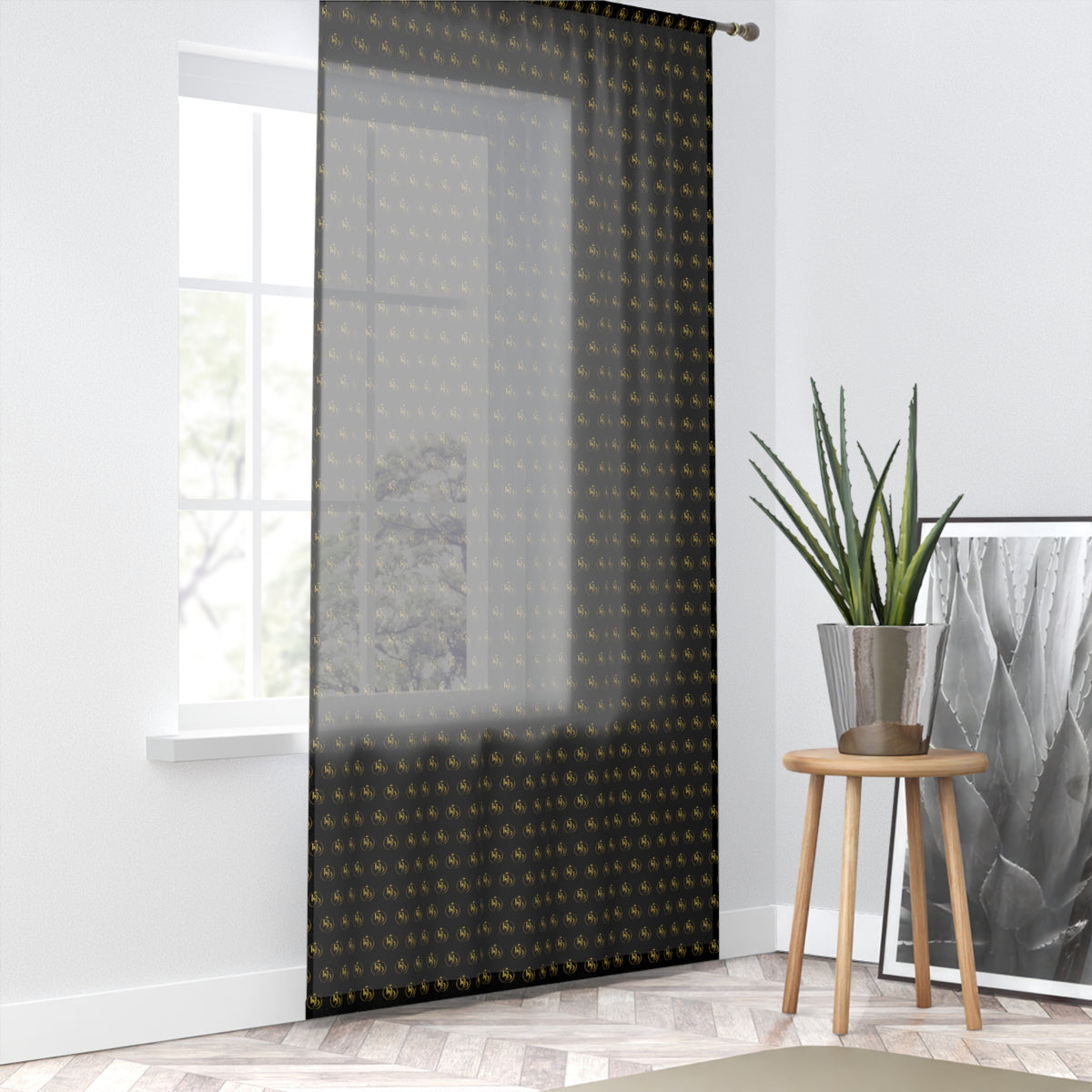 DBD Black Sheer Curtain