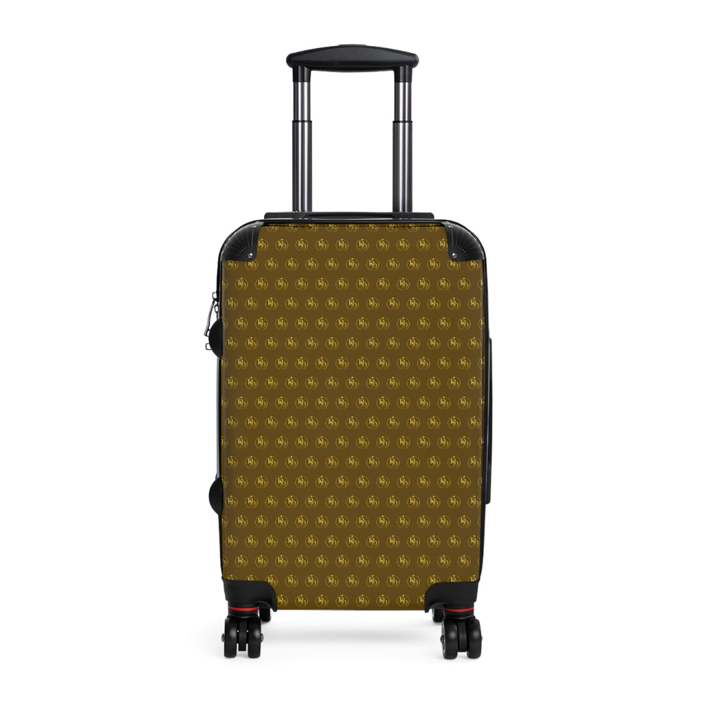 DBD Brown & Gold Fleur Suitcase
