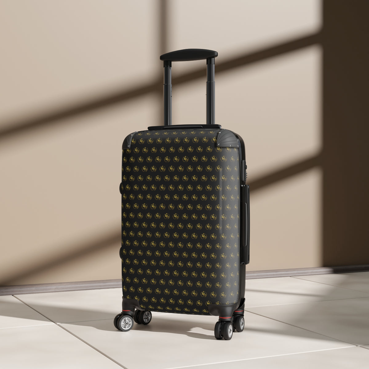 DBD Black & Gold Fleur Suitcase